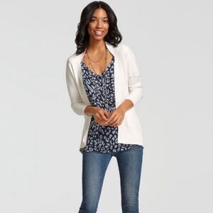 CAbi Day Sweater Open Front Cardigan S